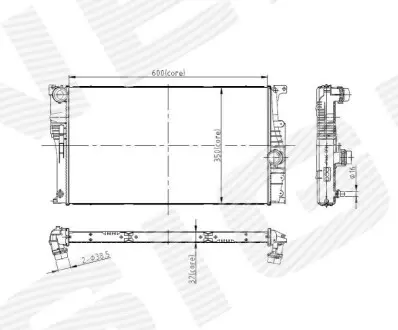 Signeda RA60815Q радіатор | bmw 4 (f32/f33/f36/f82), 13 - 20