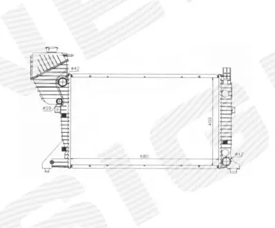 Signeda RA62519A радіатор | mercedes benz sprinter, 02.95 - 02.00