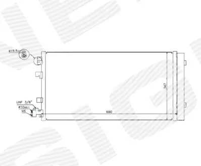 Signeda RC940160 радіатор кондиціонера
