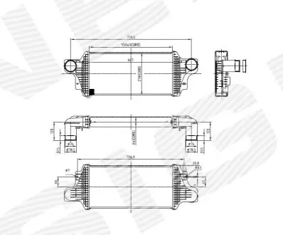 Signeda RI96438 інтеркулер | mercedes benz (m-kl w164), 07.05 - 11