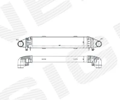 Signeda RI96596 інтеркулер | mercedes benz (e-kl w212), 09.09 - 02.13