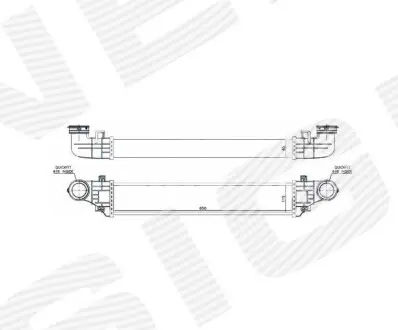 Signeda RI96785 інтеркулер | mercedes benz (e-kl w211), 03.02 - 06.06
